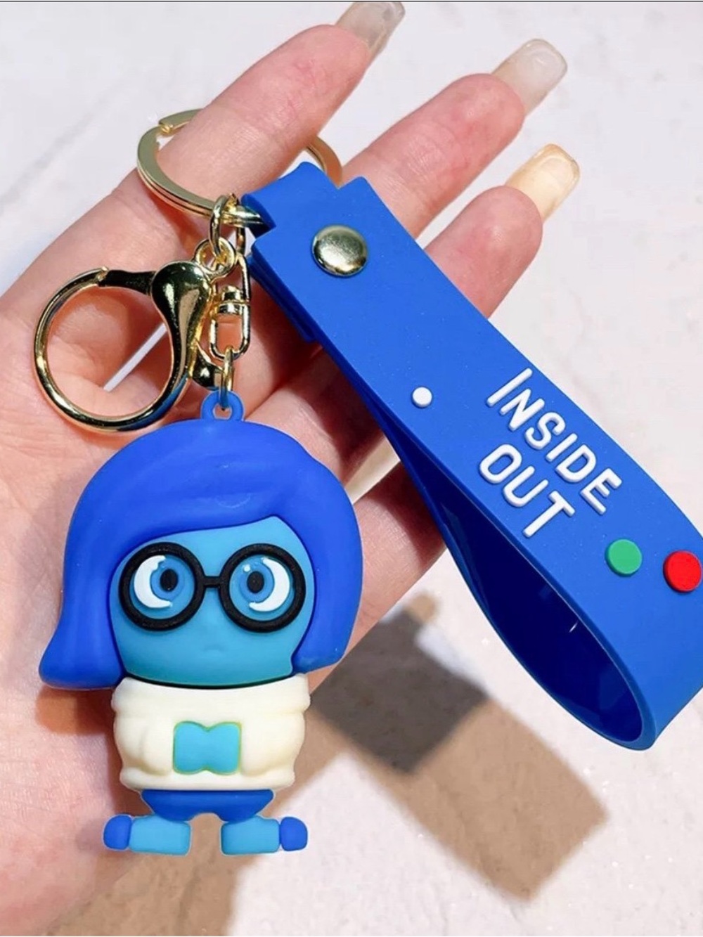 Inside Out Sadness Keychain for Kids
